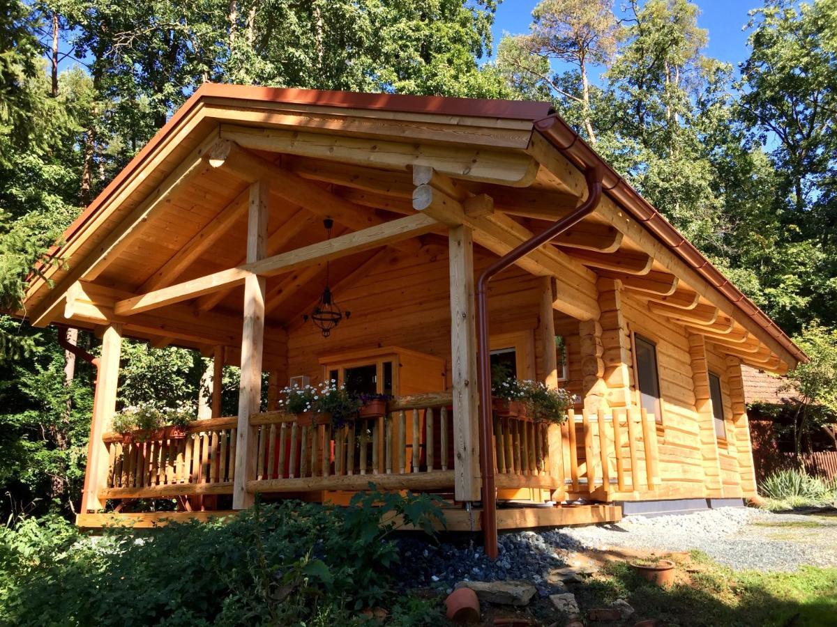 Blockhaus Chalet Mit Beheizbarem Badefass Und Infrarotsauna Auf Der Terrasse Oberschützen Exterior foto