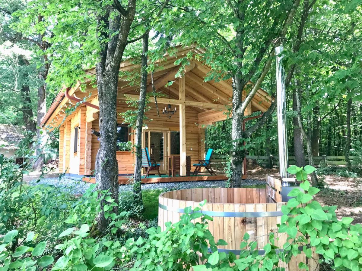 Blockhaus Chalet Mit Beheizbarem Badefass Und Infrarotsauna Auf Der Terrasse Oberschützen Exterior foto